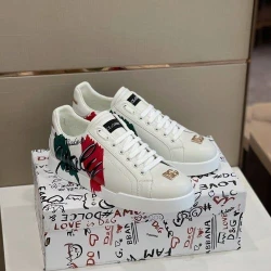 D&G Sneaker / White / Beige