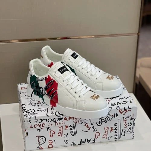 D&G Sneaker / White / Beige - image