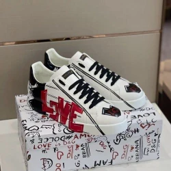 D&G Sneaker / White / Beige
