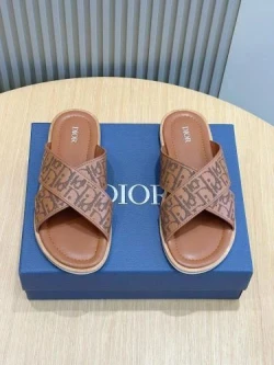 Dior Slide Oblique Brown