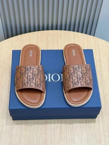 Dior Slide Oblique Brown/Beige - image