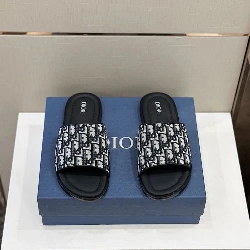 Dior Slide Oblique Black/Navy - image