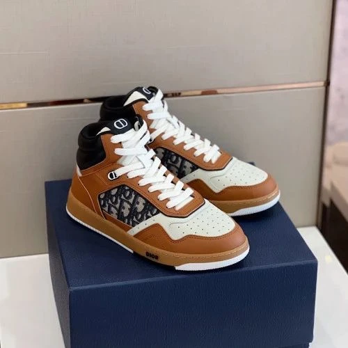 Dior B23 High Top Oblique Brown/Cream - image