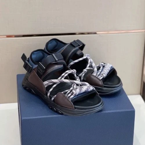 Dior Aqua Sandal Black/Brown - image