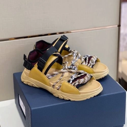 Dior Aqua Sandal Yellow/Oblique - image
