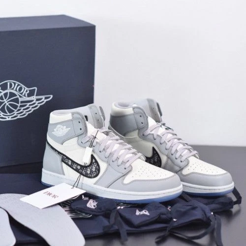 Dior Air Jordan 1 Low Gray - image