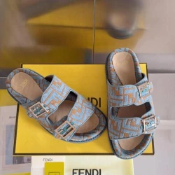 Fendi Дамски чехли FF Motif Silver
