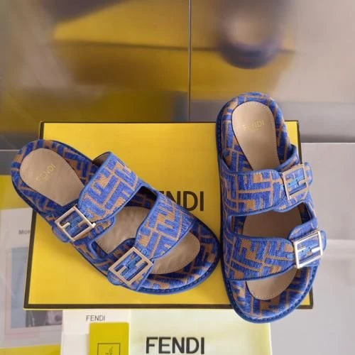 Fendi Women's Slipper "FF Motif Blue" - image