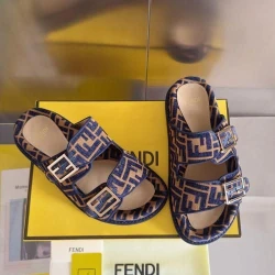 Fendi Дамски чехли FF Motif Brown