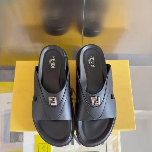 Fendi Men's Slipper "FF Motif Black" - image