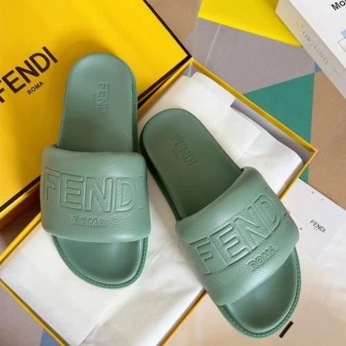 Fendi Men's Slipper "FF Motif Sage Green" - image