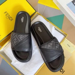 Fendi Мъжки чехли FF Motif Black