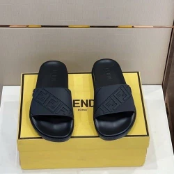 Fendi Мъжки чехли FF Motif Black