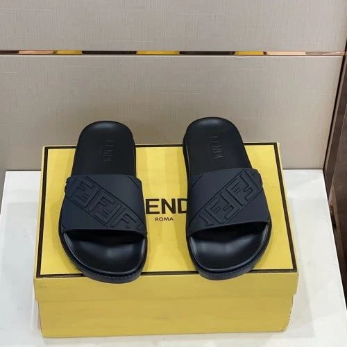 Fendi Men's Slipper "FF Motif Black" - image