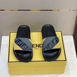 Fendi Мъжки чехли Logo Gray