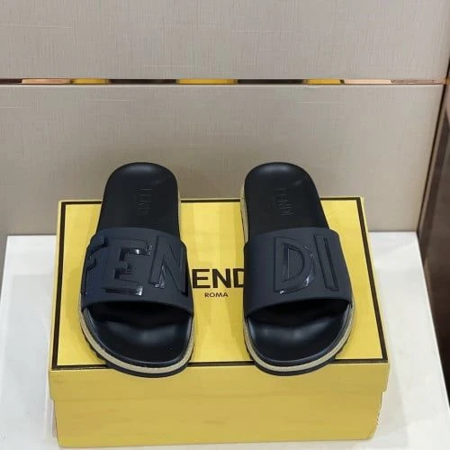 Fendi Men's Slipper "Logo Black" - image