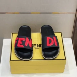 Fendi Мъжки чехли Logo Black