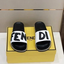 Fendi Мъжки чехли Logo Black