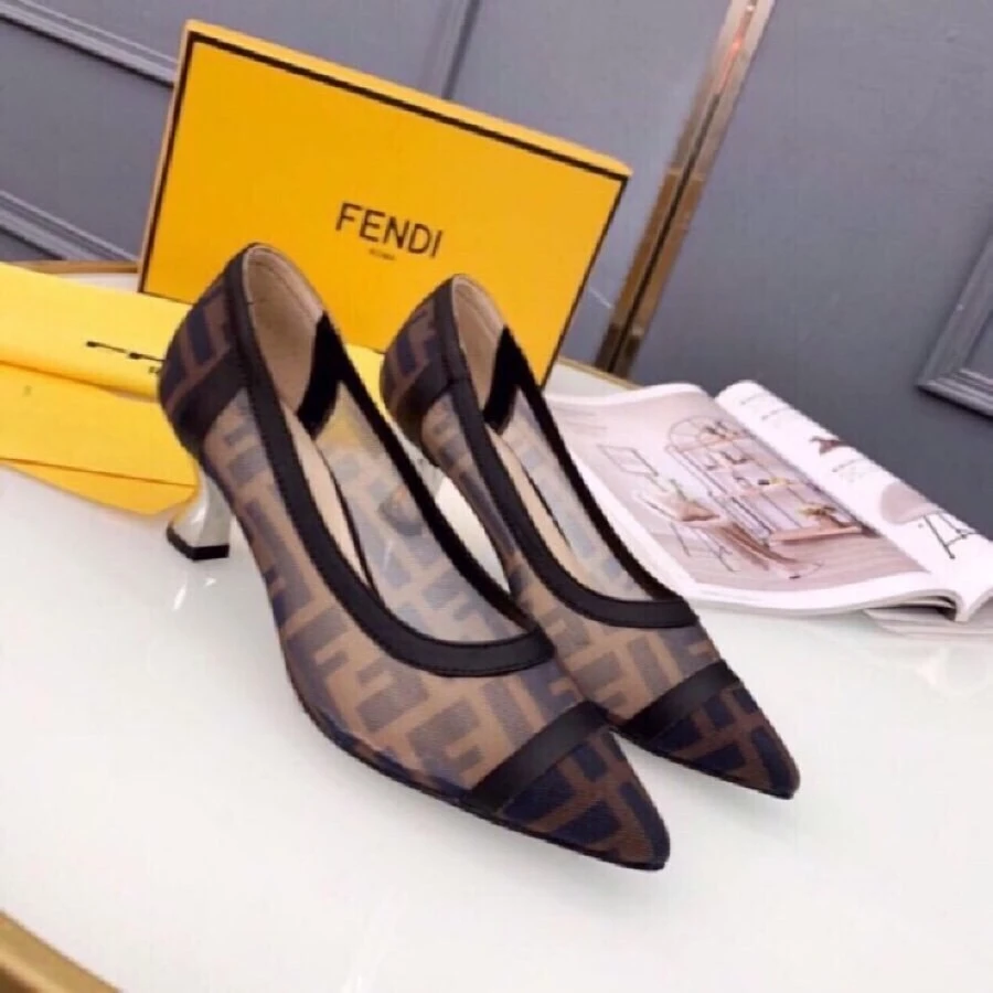 Fendi Brown FF Pump - image