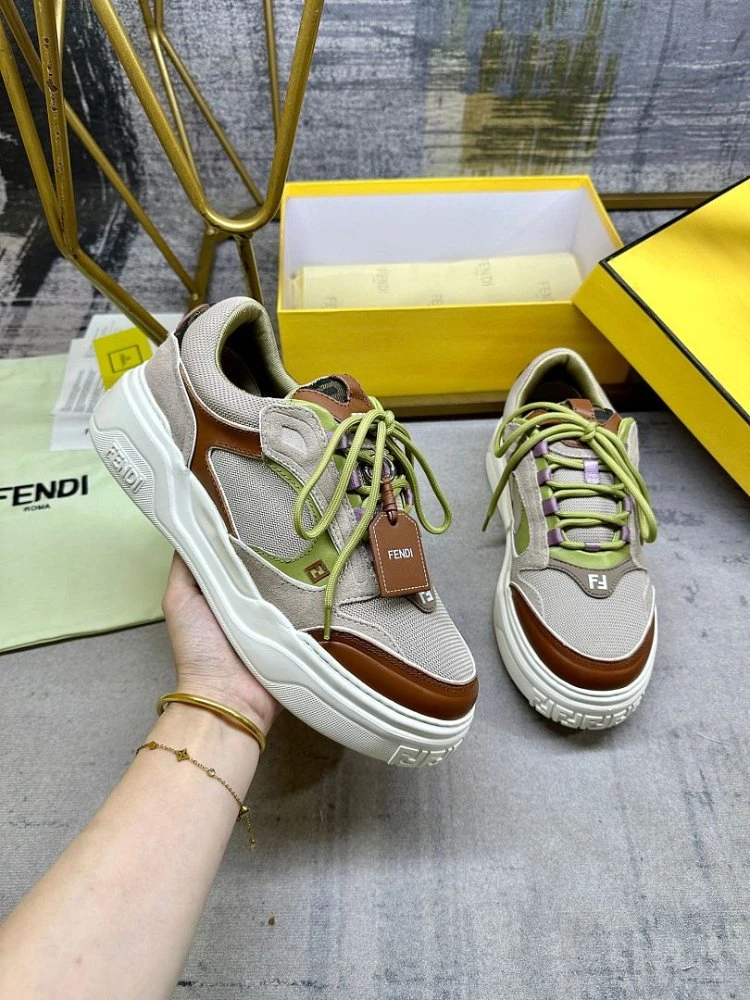 Fendi Men Casual "Brown Beige Green V1" - image