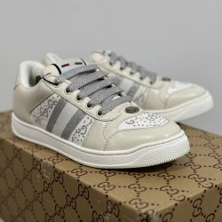 GG Screener Sneaker - White Silver