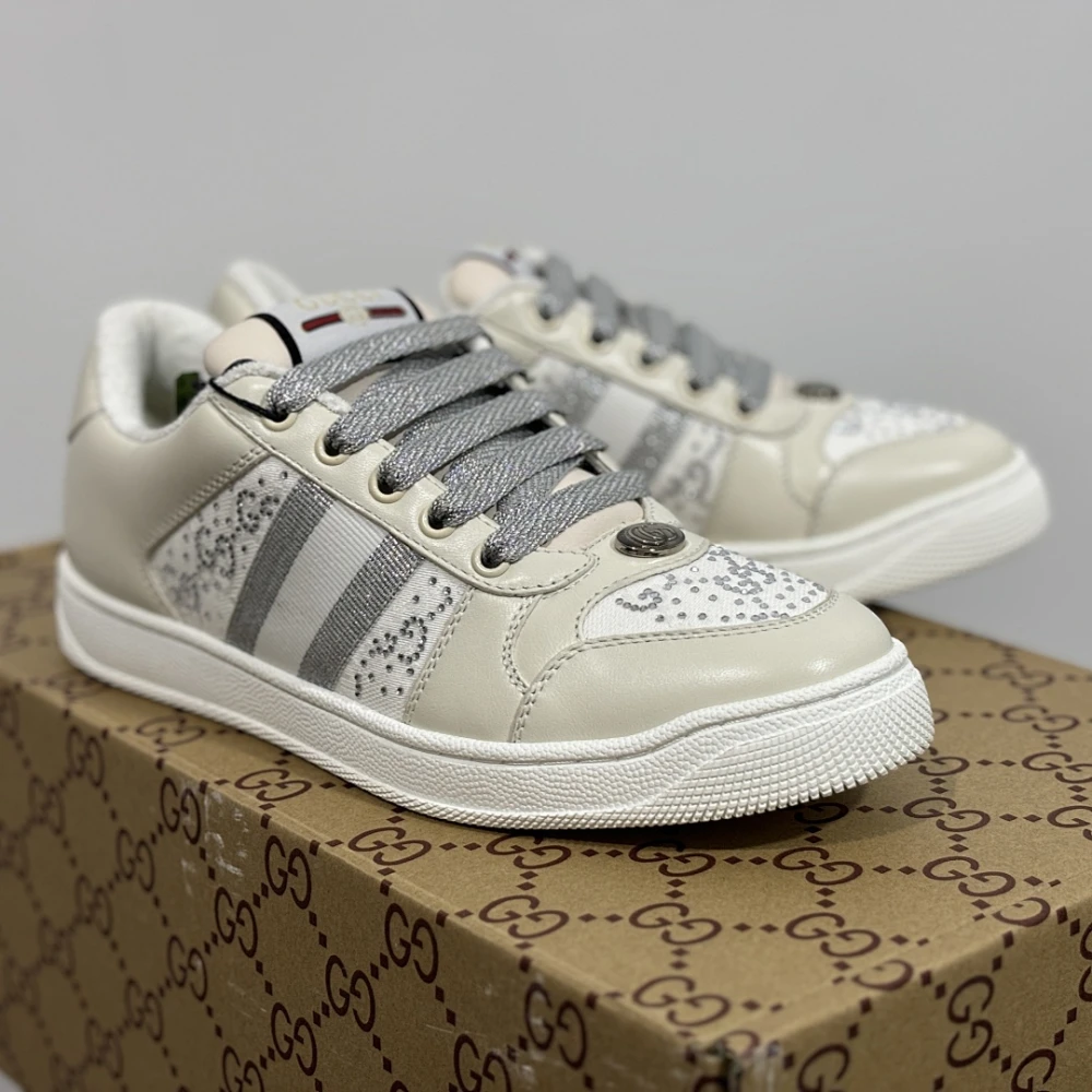 GG Screener Sneaker - White Silver - image