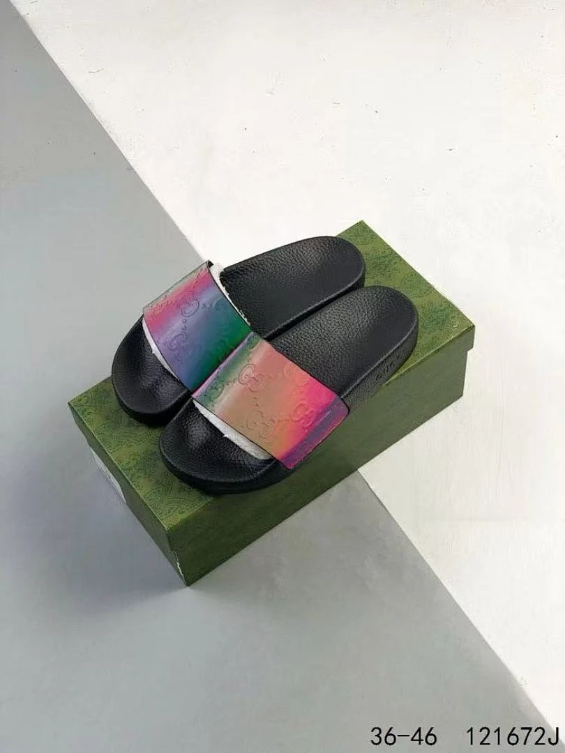 GG Print Slide Sandal - GG Web - image