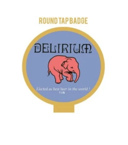 Delirium – round tap badge / наливна бира 20l