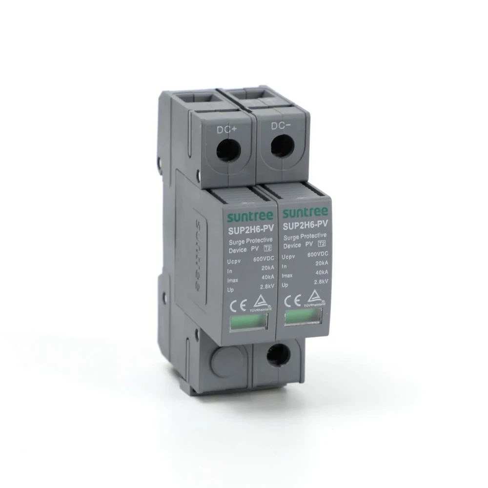 SUNTREE DC Арестор за фотоволтаици 600V защита от мълнии DC SPD 2P 20-40KA 2.8kv - image