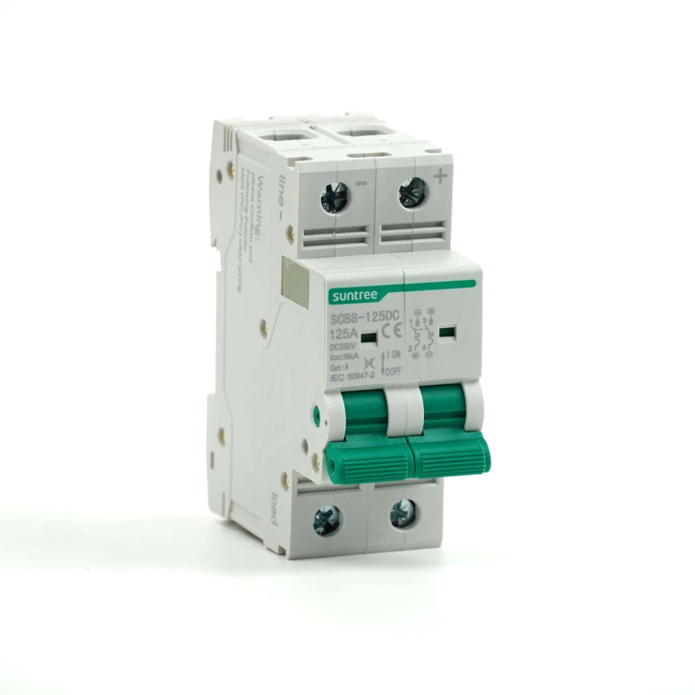 SUNTREE DC MCB 125А Висококачествен Двуполюсен предпазител за соларни батерии - image