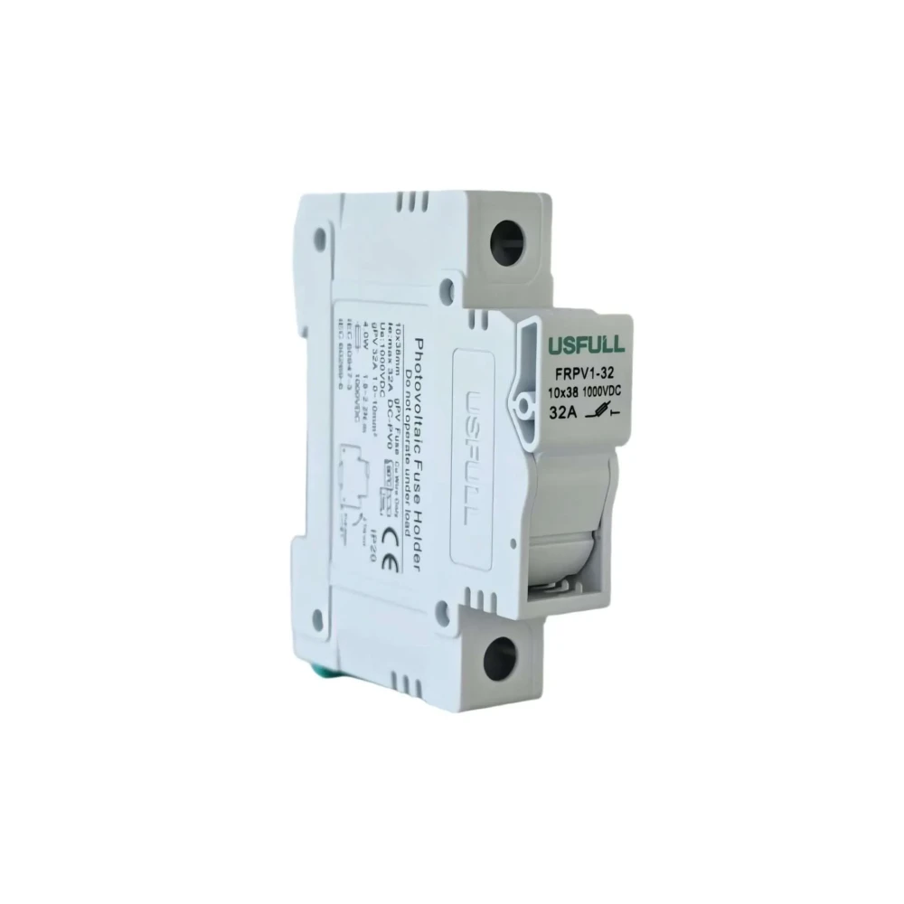 Основа за стопяем предпазител 10×38 USFULL FRPV-30 за фотоволтаични инсталации DC Fuse 1100v - image