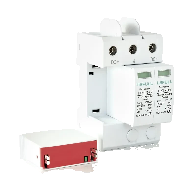 USFULL DC Катоден отводител 3P 1000v DC Арестор за соларни панели защита от мълнии DC SPD - image