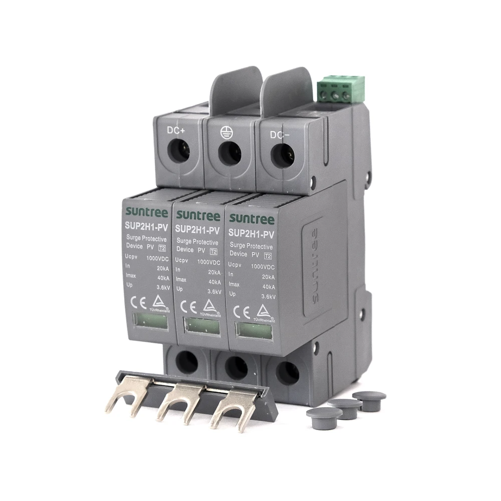 SUNTREE DC Арестор 3P DC 1000V In 20kA Imax 40KA Катоден отводител DC SPD - image