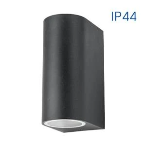 Фасаден аплик PORTO/R ∙ 2 x GU10 ∙ черен ∙ IP44 - image