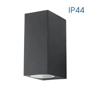 Фасаден аплик PORTO/SQ ∙ 2 x GU10 ∙ черен ∙ IP44 - image