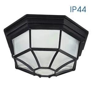 Плафониера BERLIN ∙ 1 x E27 ∙ черен ∙ IP44 - image