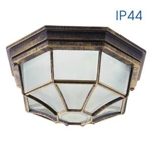 Плафониера BERLIN ∙ 1 x E27 ∙ антично злато  ∙ IP44 - image
