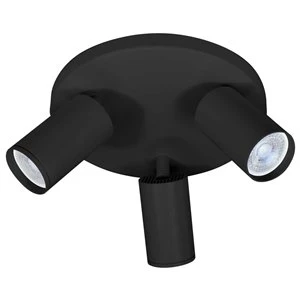 Кръгъл спот за таван SP713-3R BK LUX ∙ черен ∙ 3xGU10  - image