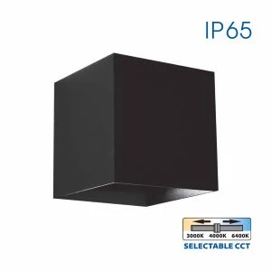 Фасаден аплик STARK LED ∙ 2 x 3W SQ ∙ черен ∙ CCT-switch ∙ 3000K-4000K-6400K ∙ IP65 - image