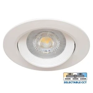 Кръгла LED луна за вграждане RAYA LED ∙ 5W ∙ бяла ∙ CCT-switch ∙ 3000K-4000K-6400K - image