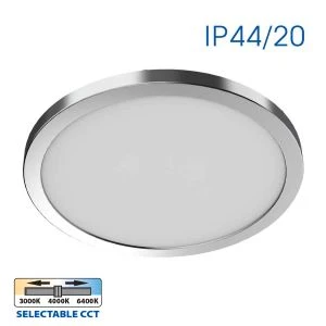 LED плафониера NEBULA LED ∙ 12W-18W-24W ∙ хром ∙ CCT-switch ∙ 3000K-4000K-6000K - image