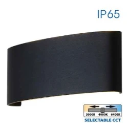 LED фасаден аплик ARUBA LED ∙ 8W ∙ черен ∙ CCT-switch ∙ 3000K-4000K-6400K ∙ IP65
