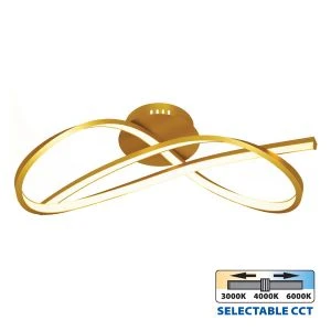 LED плафон MIRAGE LED ∙ 33W ∙ злато ∙ CCT-switch ∙ 3000-4000-6000K - image