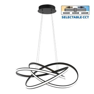 LED полилей MAREA LED ∙ 60W ∙ черно ∙ CCT-switch ∙ 3000-4000-6000K - image