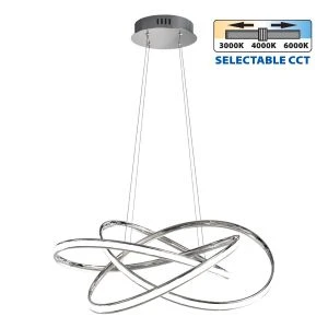 LED полилей MAREA LED ∙ 60W ∙ хром ∙ CCT-switch ∙ 3000-4000-6000K - image