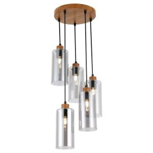Полилей SSP742-5H AMIRA ∙ опушено стъкло ∙ 5хЕ27 - image