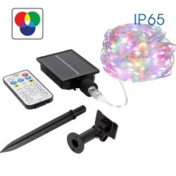 RGB соларна LED верига с дистанционно MULTI SOLAR LED ∙ 10m SET ∙ IP65