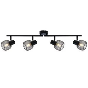 Спот ELINOR ∙ SP960-4L ∙ 4xE14 ∙ метал+PVC ∙ мрежа ∙ черен - image