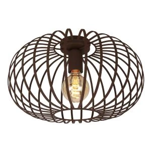Плафон LAYLA ∙ CL963 ∙ 1xE27 ∙ метал+PVC ∙ кафявo - image