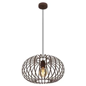 Полилей  LAYLA ∙ SSP964-1H ∙ 1xE27 ∙ метал+PVC ∙ кафявo - image